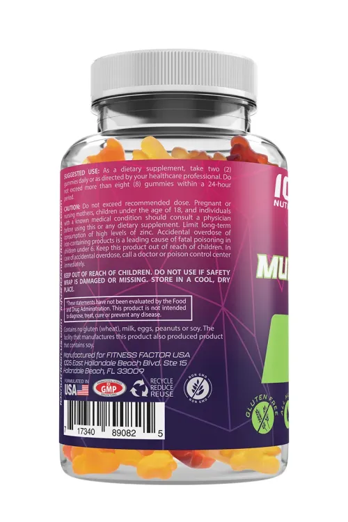 Мультивітаміни, Mega Multivitamin, 10X Nutrition USA, 60 жувальних цукерок (717340890825) - фото №2