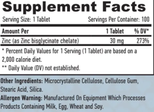 Мінерали Haya Labs Zinc Bisglycinate 30 мг 100 таблеток (858047007595) - фото №2