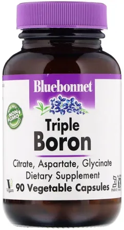Потрійний бор Bluebonnet Nutrition 3 мг 90 вегетаріанських капсул (743715006850)