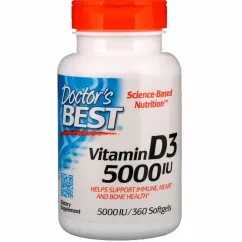 Витамин D3 Doctor's Best 5000 МЕ 360 капсул (1169377336)