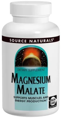 Мінерали Source Naturals Магній + Яблучна Кислота (Магній Малат) 1250 мг 180 таблеток (21078002628)