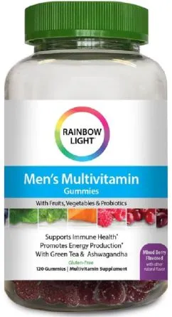 Мультивитамины Rainbow Light мужские поддержка иммунитета 100 жевательных таблеток (21888201518)