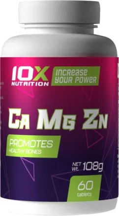 Вітамінно-мінеральний комплекс 10X Nutrition Ca-Mg-Zn 60 таблеток (525272730733)