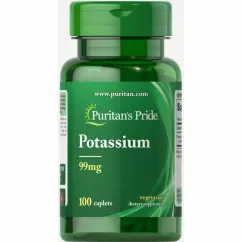 Минералы Puritan's Pride Potassium 99 мг 100 капсул (074312111105)