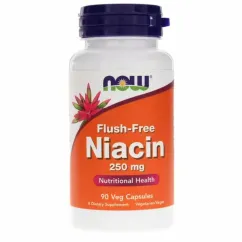 Витамины NOW Flush-Free Niacin 250 мг 90 веган. капсул (733739004833)