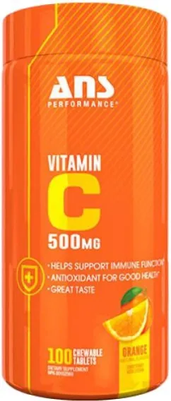 Витамин C ANS Performance 500 мг жевательная пастилка 100 шт. (628081004825)