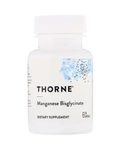 Вітаміни Thorne Research Бісгліцинат марганцю 15 мг, Manganese Bisglycinate, 60 капсул (693749003731)