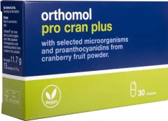 Вітаміни та мінерали Orthomol Pro Cran Plus new для профілактики сечовивідних шляхів (4260022694595)