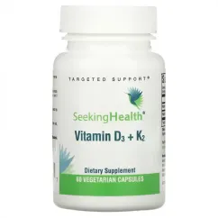 Вітамін D3 + K2 Seeking Health 60 вегетаріанських капсул (810007521367)