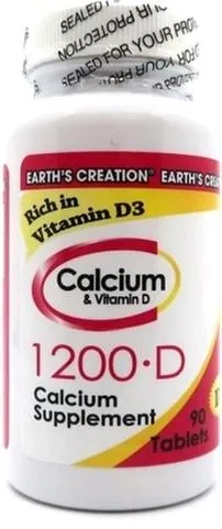 Витаминно-минеральный комплекс Earths Creation Calcium 600 мг с Vitamin D 400 IU 90 таблеток (608786006492)