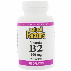 Вітаміни Natural Factors В2 Рибофлавін 100 мг 90 таблеток (68958012155)