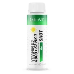 Вітаміни та мінерали OstroVit Vitamin D3 4000 + K2 MK-7 Shot 100 мл ківі (5903933908724)