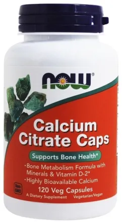 Вітамінно-мінеральний комплекс Now Foods Calcium Citrate 120 капсул (733739012357)