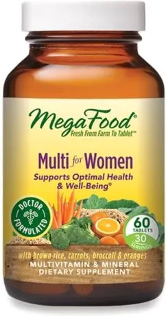 Мультивитамины для Женщин, Multi for Women, Mega Food 60 таблеток (51494103234)