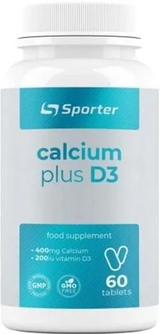 Витаминно-минеральный комплекс Sporter Calcium 400 мг + D3 5 мкг - 60 таблеток (4820249720530)