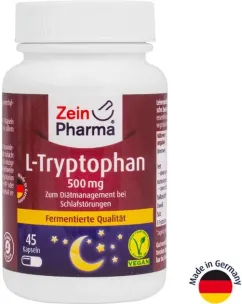 L-триптофан, ZeinPharma 500 мг, 45 капсул (ZP-12737)