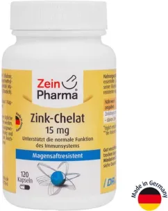 Хелат цинку, ZeinPharma 15 мг, 120 капсул (ZP-20364)