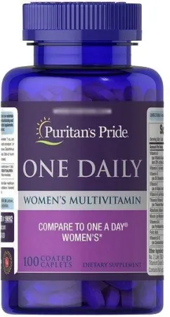 Женские мультивитамины Puritan's Pride One Daily 100 каплет (025077190928)