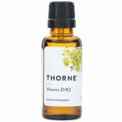 Витамины Thorne Research Витамин D3 и К2, Vitamin D/K2, 30 мл (693749500018)