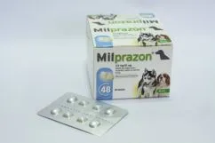 Таблетки KRKA Мілпразон від глистів для собак вагою менше 5 кг, 2.5 мг/25 мг, 4 таб (5909991204945)