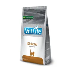Сухий лікувальний корм Farmina Vet Life Diabetic для кішок, контроль рівня глюкози в крові при цукровому діабеті, 400 г (8010276025173)