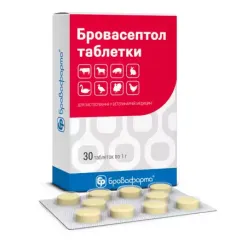 Антимікробний препарат Бровафарма Бровасептол таблетки 30 шт (000001081)