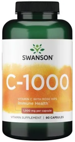 Витамин C Swanson Vitamin C with Rose Hips 1000 мг 90 капсул (SW1054)