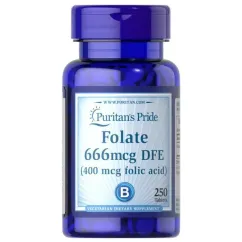 Фолієва кислота Puritan's Pride Folic Acid 400 мкг 250 таблеток (74312114038)