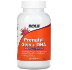 Мультивітамінний комплекс Now Foods для вагітних і жінок-годувальниць Prenatal Gels + DHA 90 капсул (733739038098)