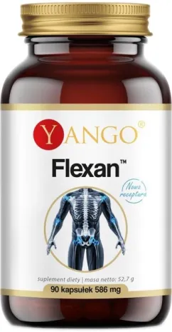 Харчова добавка Yango Flexan 60 капсул Регенерує суглоби та хрящі (5904194061241)