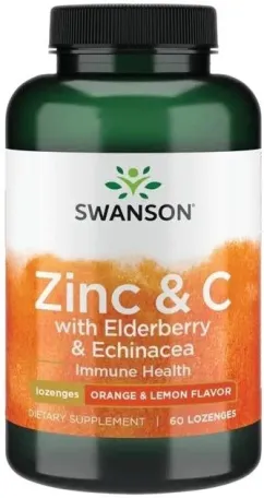 Харчова добавка Swanson Zinc Vitamin C Чорний без ехінацеї (87614117904)