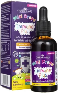 Иммунные детские капли Natures Aid Mini Drops Immune Plus 50 мл (ND146810)