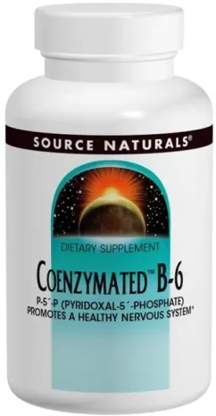 Витамины Source Naturals Коэнзим витамина В6 100 мг 60 таблеток (021078018605)