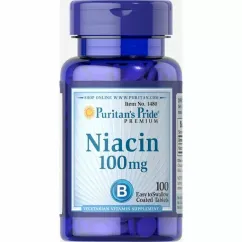 Витамины Puritan's Pride Niacin 100 таблеток (074312114809)