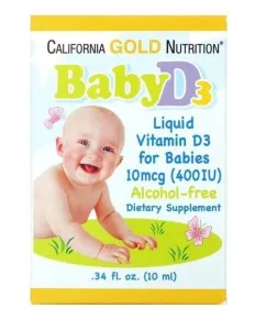 Витамин D3 для детей California Gold Nutrition 400 МЕ 10 мл (898220010349)