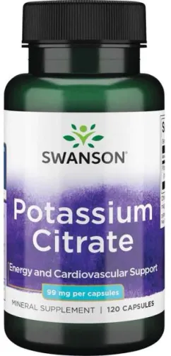 Цитрат калію Swanson Potassium Citrate 99 мг 120 капсул (SWU395)