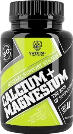 Витамины Swedish Supplements Calcium/Magnesium 120 капсул (7350069380845)
