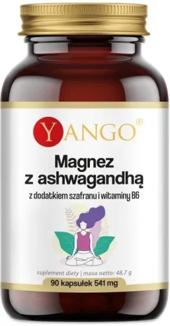 Пищевая добавка Yango Magnesium с ашвагандой 90 капсул (5904194062064)