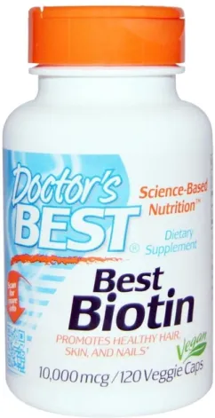 Вітаміни Doctor's Best Біотин (В7)00 мкг 120 гелевих капсул (753950003736)