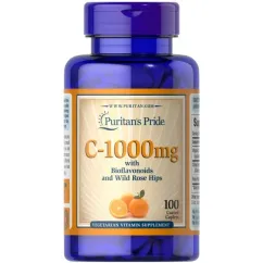 Витамины Puritan's Pride Vitamin C-1000 мг with Bioflavonoids & Rose Hips 100 таблеток (074312106903)