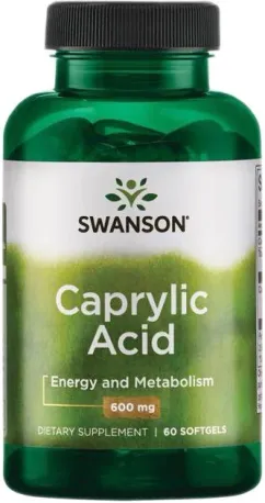 Каприловая кислота Swanson Caprylic Acid 600 мг 60 капсул (SWU096)