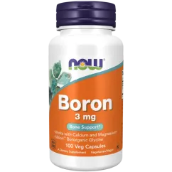 Вітаміни Now Foods BORON 3 мг 100 капсул (733739014108)