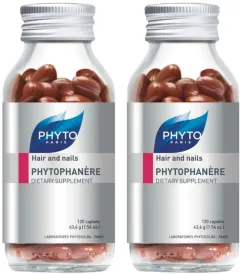 Набор диетических добавок Phyto Phytophanere для ногтей и волос 2х120 капсул (3338221001085)