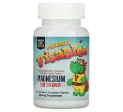 Жувальний магній для дітей, зі смаком вишні Vitables 90 вегетаріанських таблеток