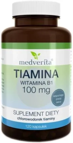Тиамин Витамин B1 Medverita Tiamina Witamina B1 100 мг 120 капсул (MV987)