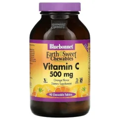 Витамины Bluebonnet Nutrition Earth Sweet Chewable C 500 мг апельсин 90 жевательных таблеток (743715005051)
