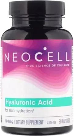 Гіалуронова кислота NeoCell Hyaluronic Acid, 100 мг, Neocell, 60 капсул (16185096646)