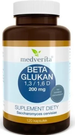Пищевая добавка Medverita Бета Глюкан 200мг 120 капсул (5905669084888)