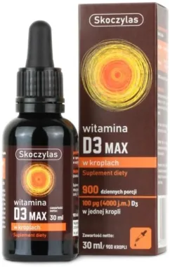 Пищевая добавка Skoczylas Витамин D3 Max в каплях 30 мл (5903631208393)