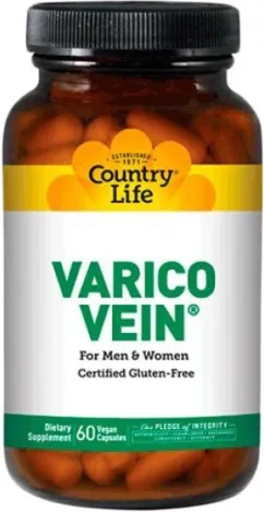 Витаминно-минеральный комплекс против варикоза Country Life Varico Vien 60 капсул (015794049371)